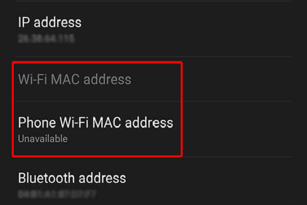 پیدا کردن mac address گوشی اندرویدی